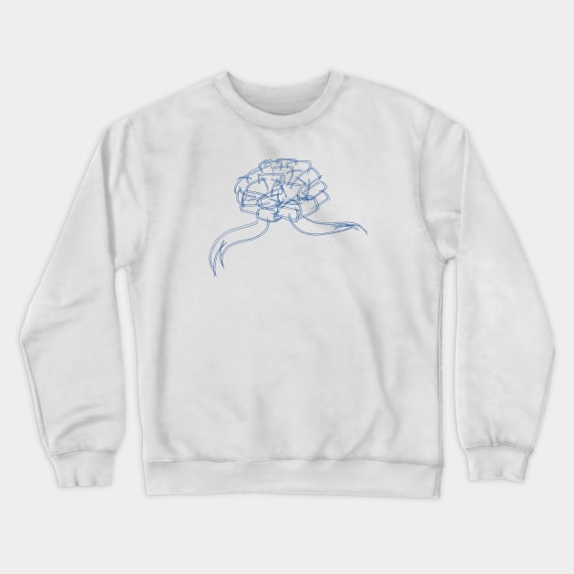 Ribbon Bow (blue) Crewneck Sweatshirt by calenbundalas